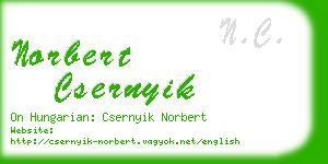 norbert csernyik business card